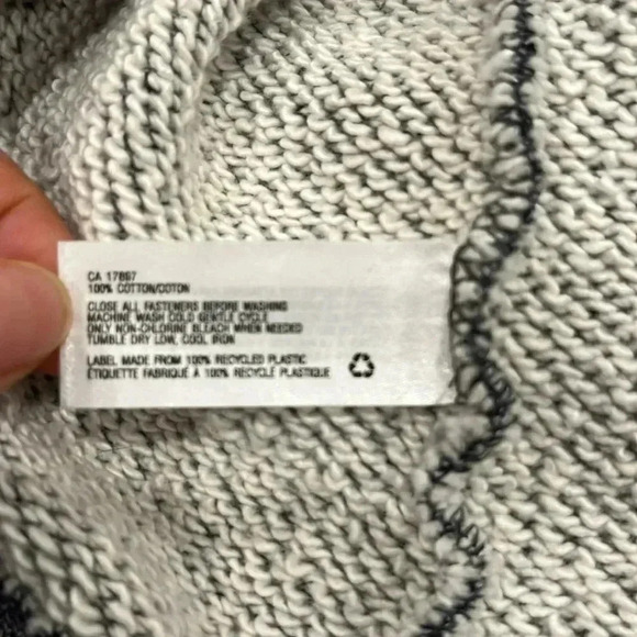 [L]Gap Cotton Knit French Terry Asymmetrical  ZipUp Moto Jacket - Picture 10 of 10